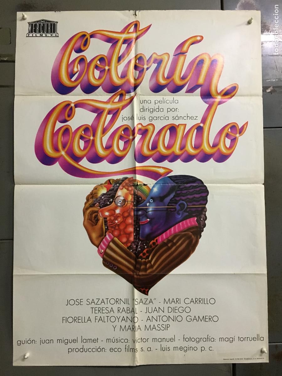 Cinema: ODC C280 COLORIN COLORADO SAZA TERESA RABAL MARI CARRILLO POSTER ORIGINAL 70X100 ESTRENO
