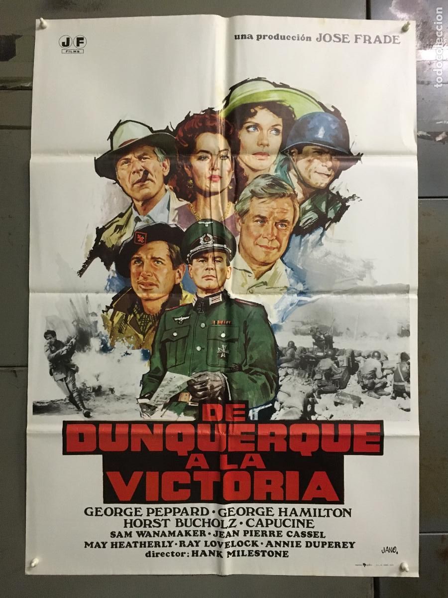 Kino: ODC C285 DE DUNQUERQUE A LA VICTORIA GEORGE PEPPARD UMBERTO LENZI CAPUCINE POSTER ORIG 70X100 ESTREN