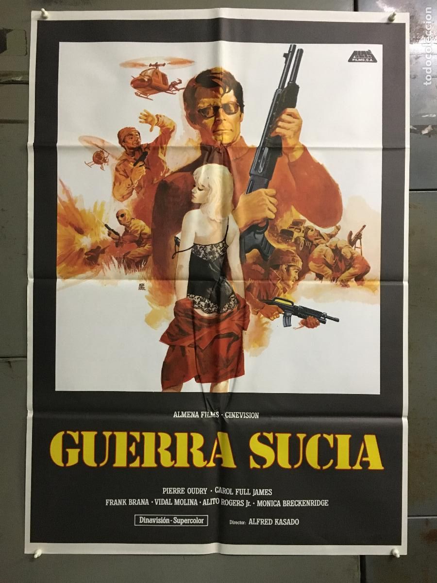 Cine: ODC C286 GUERRA SUCIA PIERRE OUDRY FRANK BRA&Ntilde;A POSTER ORIGINAL 70X100 ESTRENO