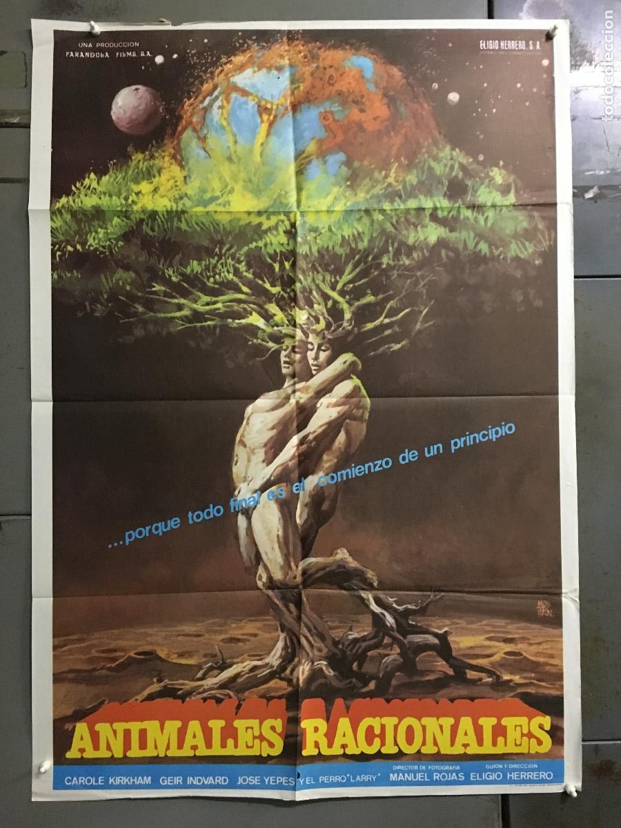Cinema: ODC C289 ANIMALES RACIONALES ELIGIO HERRERO TRASH POSTER ORIGINAL 70X100 ESTRENO