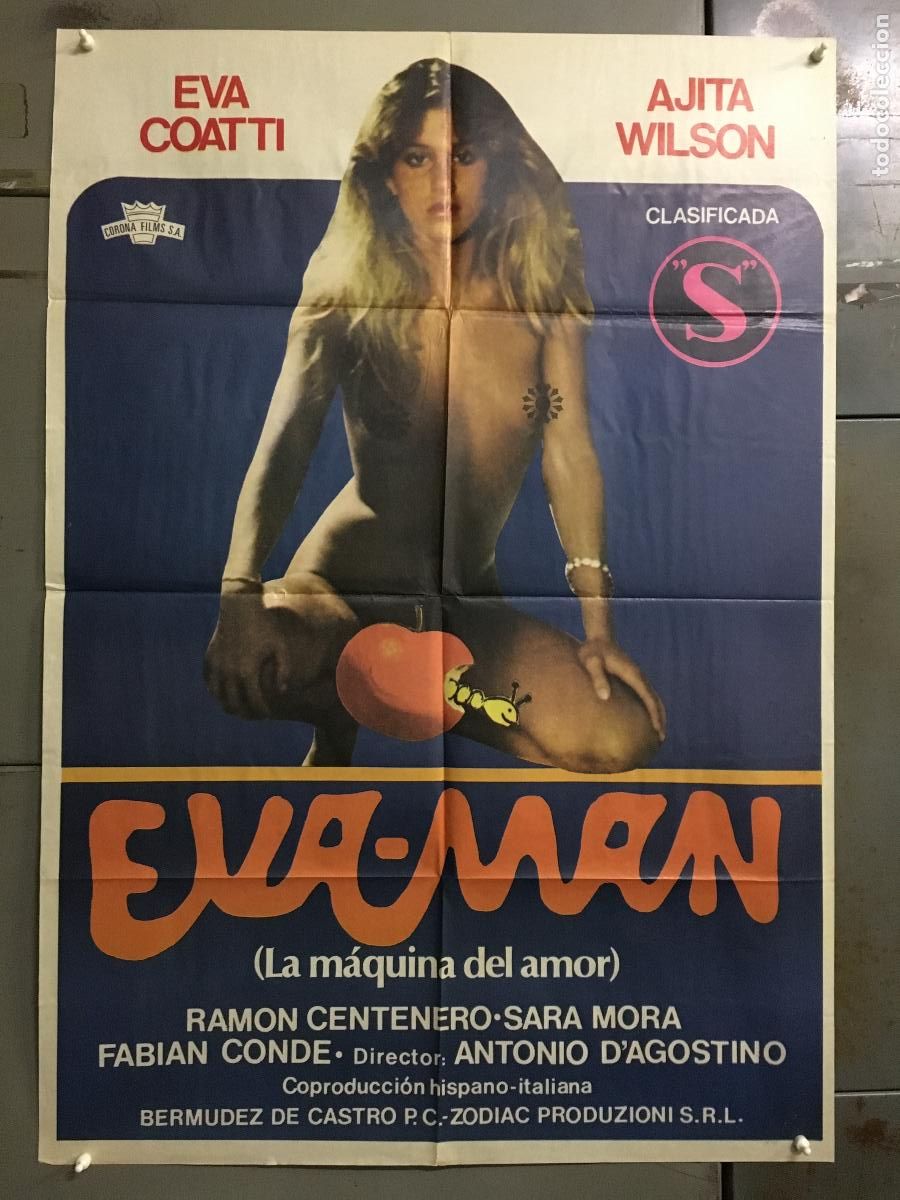 Cinema: ODC C290 EVA MAN LA MAQUINA DEL PLACER AJITA WILSON EVA ROBINS POSTER ORIGINAL 70X100 ESTRENO