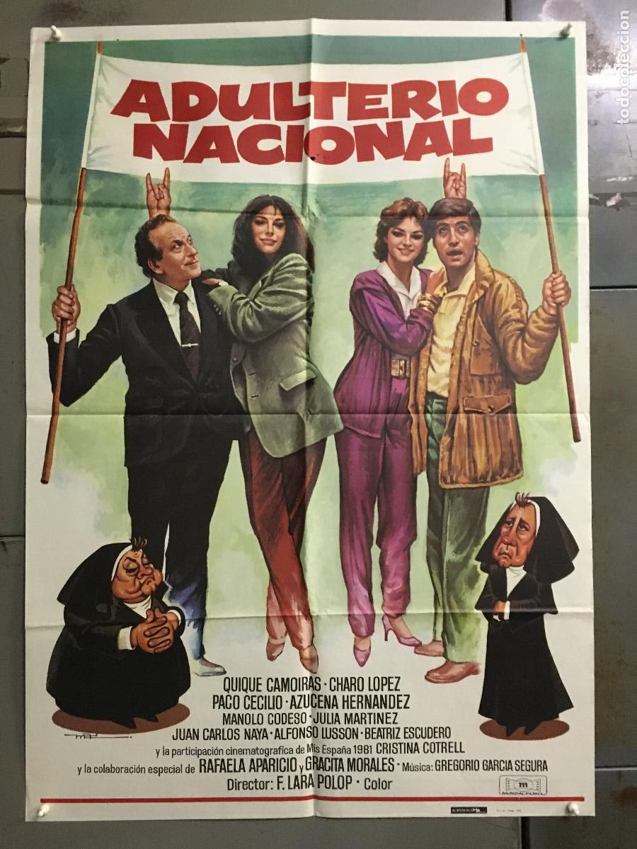Cinema: ODC C292 ADULTERIO NACIONAL CHARO LOPEZ AZUCENA HERNANDEZ POSTER ORIGINAL 70X100 ESTRENO