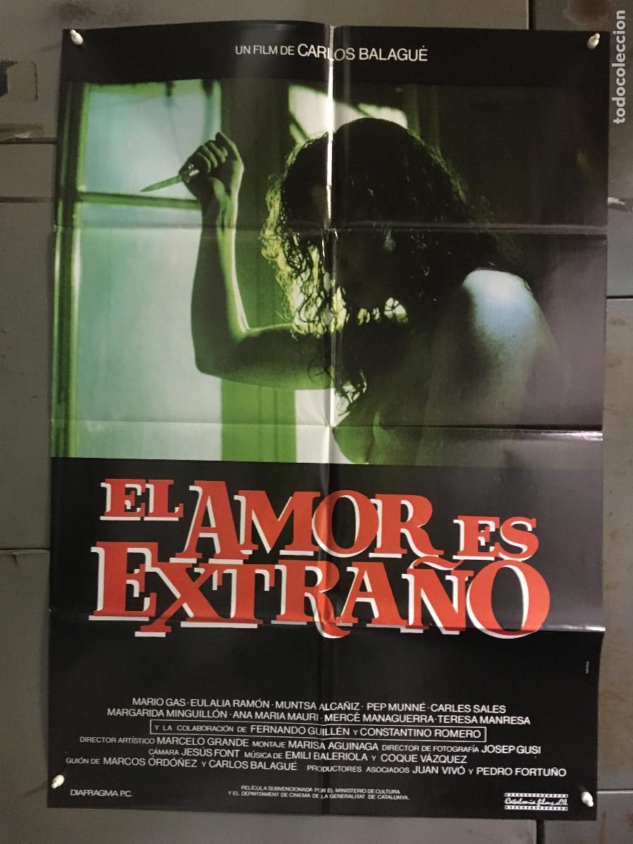 Cine: ODC C293 EL AMOR ES EXTRA&Ntilde;O CARLOS BALAGUE MARIO GAS POSTER ORIGINAL 70X100 ESTRENO
