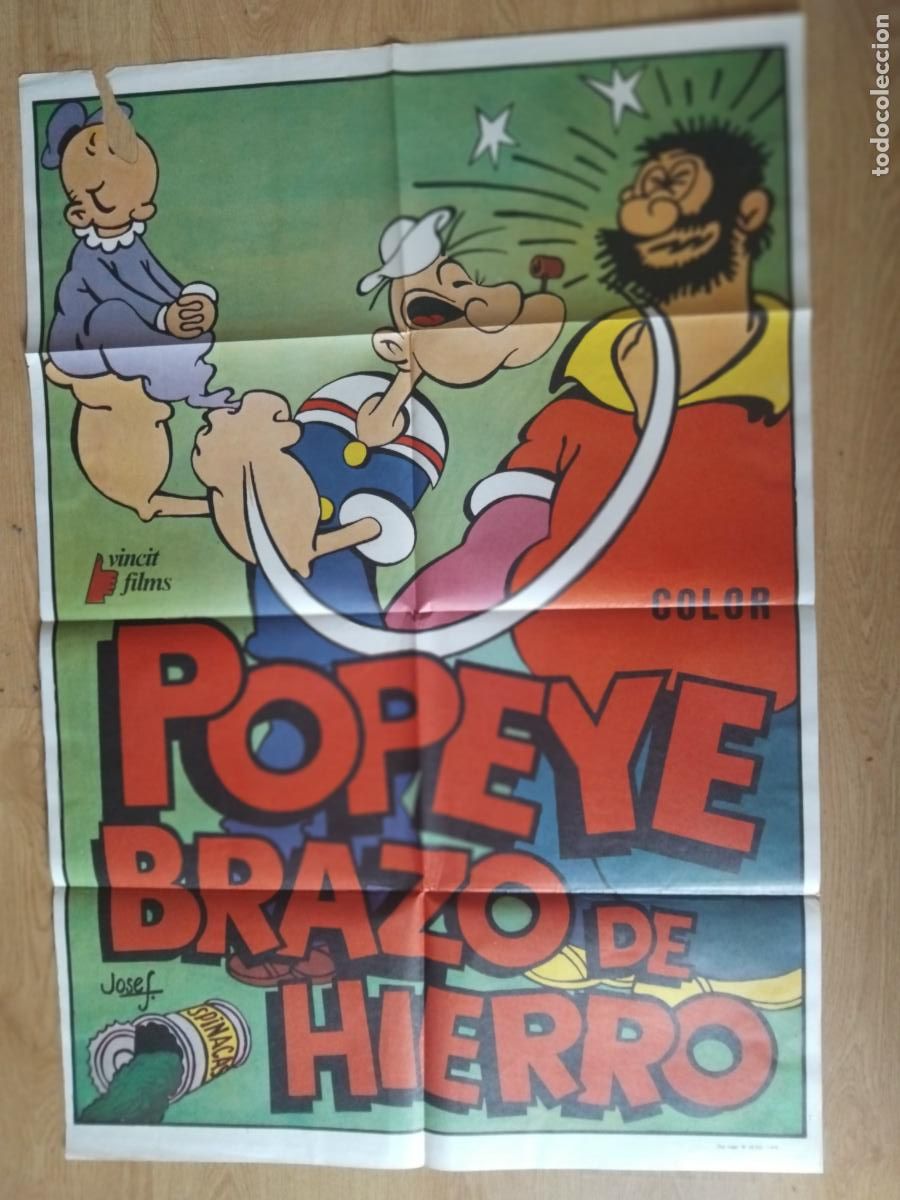 Cine: POPEYE BRAZO DE HIERRO. CARTEL DE CINE POSTER ORIGINAL. 100 X 70 CM.