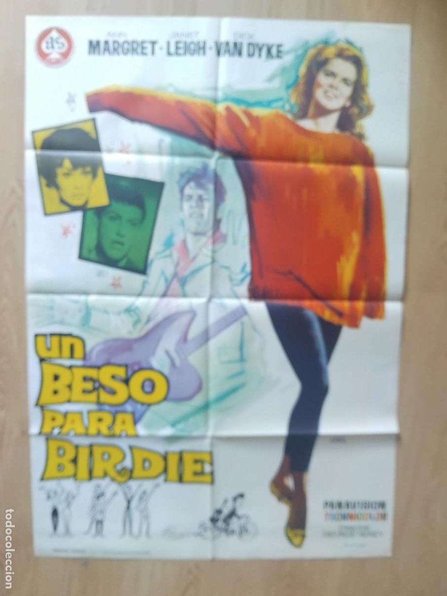 Cine: UN BESO PARA BIRDIE ANN-MARGRET DICK VAN DYKE JANO CARTEL DE CINE POSTER ORIGINAL. 100 X 70 CM.
