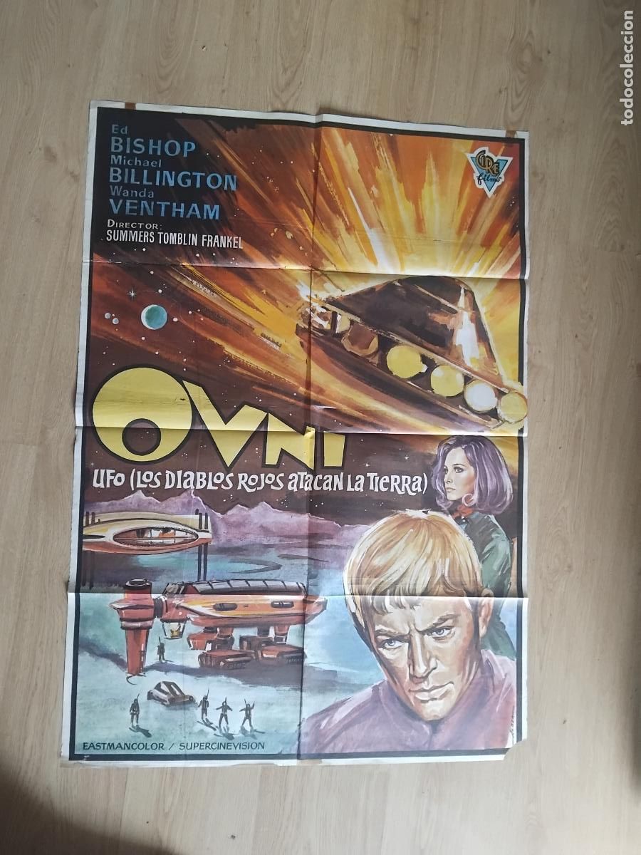 Cine: OVNI. LOS DIABLOS ROJOS ATACAN LA TIERRA. CARTEL DE CINE POSTER ORIGINAL. 100 X 70 CM.
