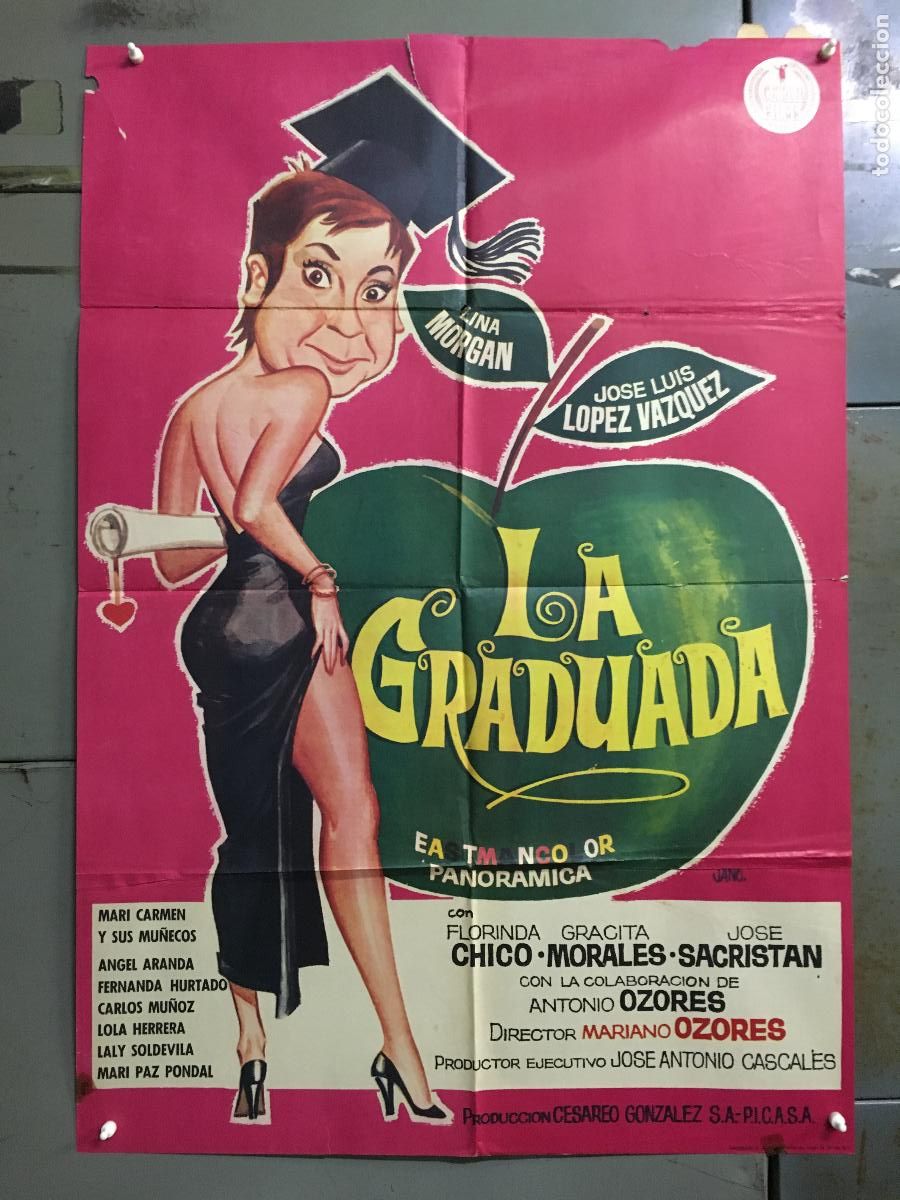 Cine: ODC C310 LA GRADUADA LINA MORGAN MARIANO OZORES POSTER ORIGINAL 70X100 ESTRENO