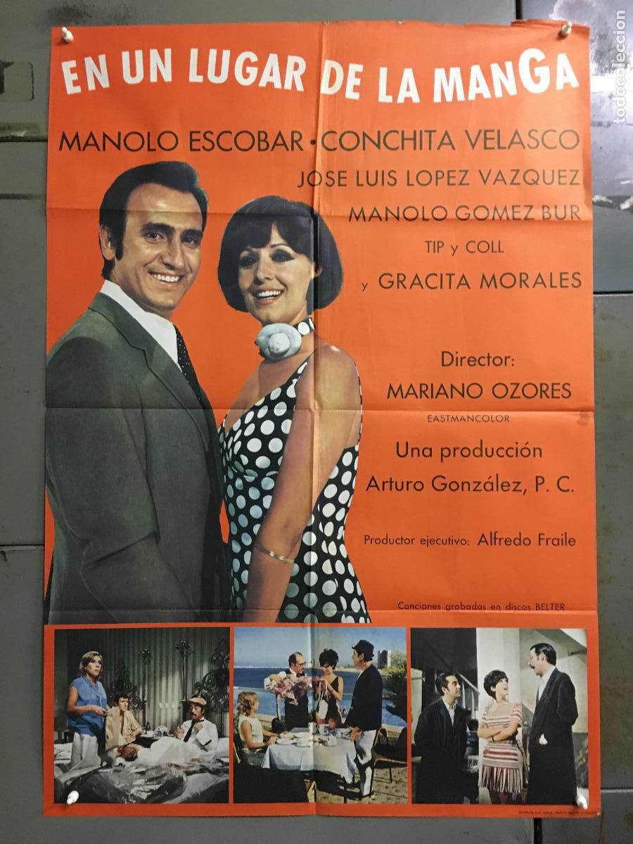 Cine: ODC C322 EN UN LUGAR DE LA MANGA MANOLO ESCOBAR CONCHA VELASCO POSTER ORIGINAL 70X100 ESTRENO