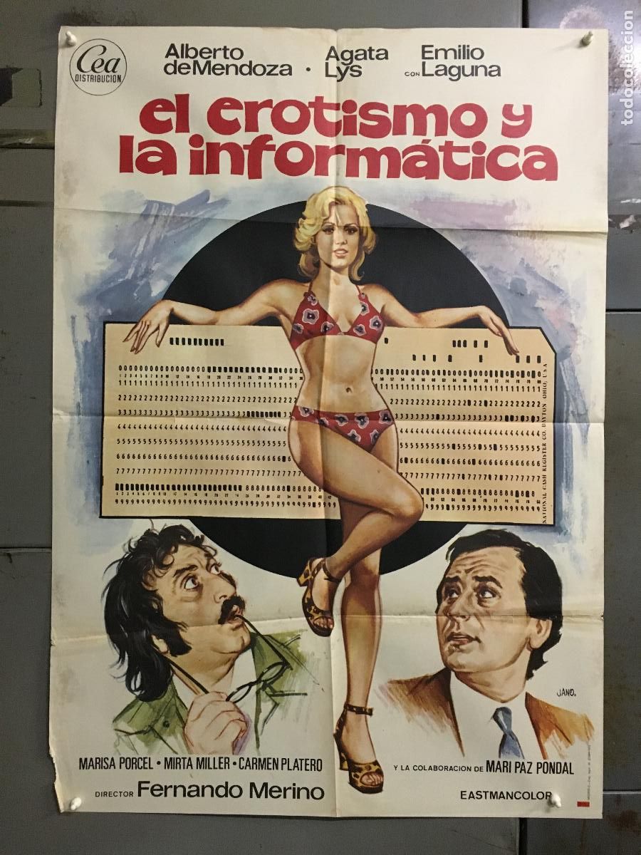 Cine: ODC C326 EL EROTISMO Y LA INFORMATICA AGATA LYS JANO POSTER ORIGINAL 70X100 ESTRENO