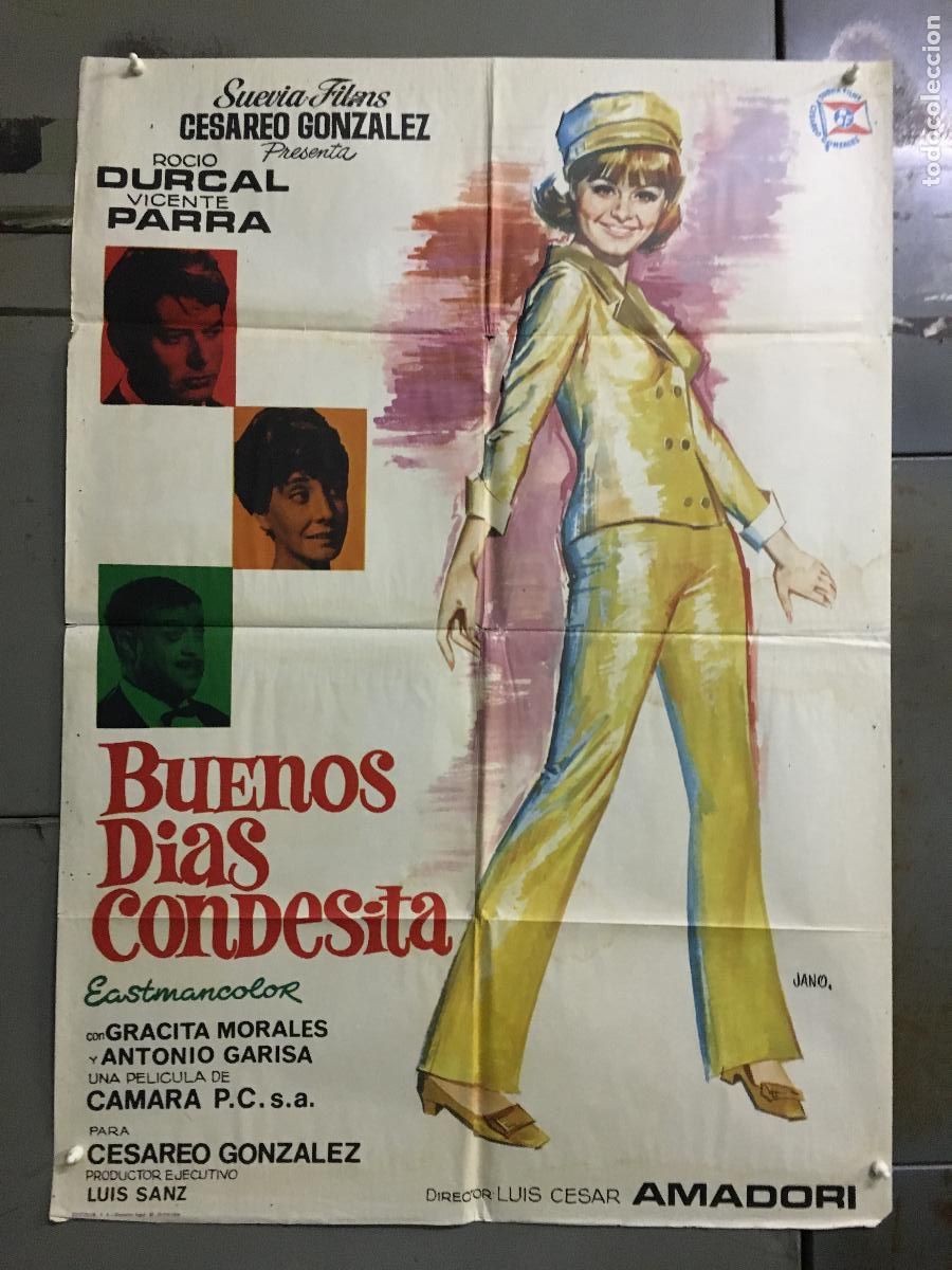 Cine: ODC C328 BUENOS DIAS CONDESITA ROCIO DURCAL VICENTE PARRA JANO POSTER ORIGINAL 70X100 ESTRENO