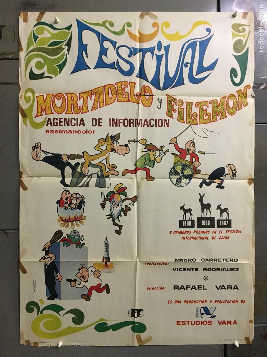 Cine: ODC C332 FESTIVAL MORTADELO Y FILEMON IBA&Ntilde;EZ POSTER ORIGINAL 70X100 ESTRENO