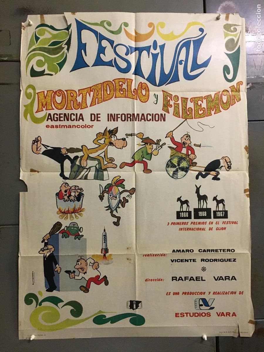 Cine: ODC C334 FESTIVAL MORTADELO Y FILEMON IBA&Ntilde;EZ POSTER ORIGINAL 70X100 ESTRENO