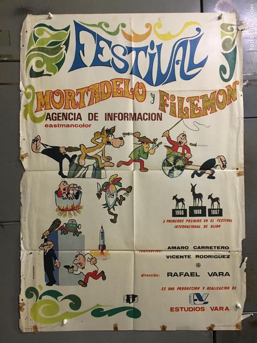 Cine: ODC C335 FESTIVAL MORTADELO Y FILEMON IBA&Ntilde;EZ POSTER ORIGINAL 70X100 ESTRENO