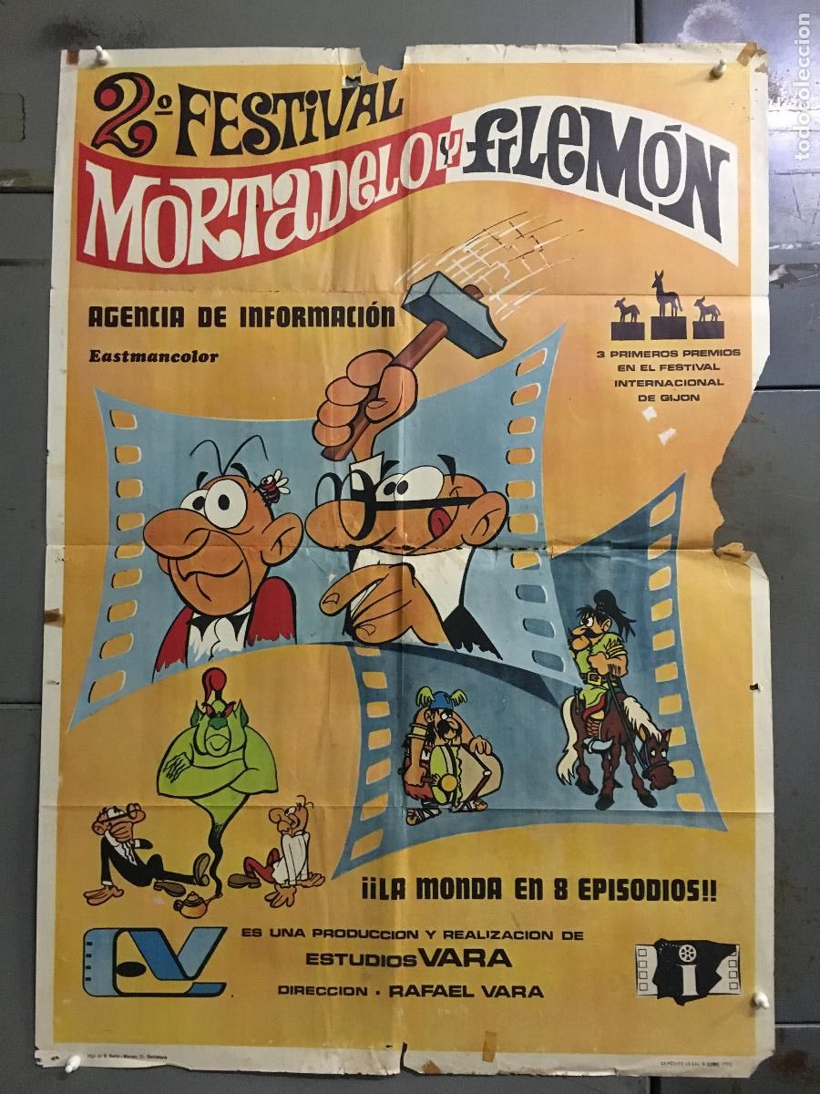 Cine: ODC C337 2&ordm; FESTIVAL MORTADELO Y FILEMON IBA&Ntilde;EZ POSTER ORIGINAL 70X100 ESTRENO