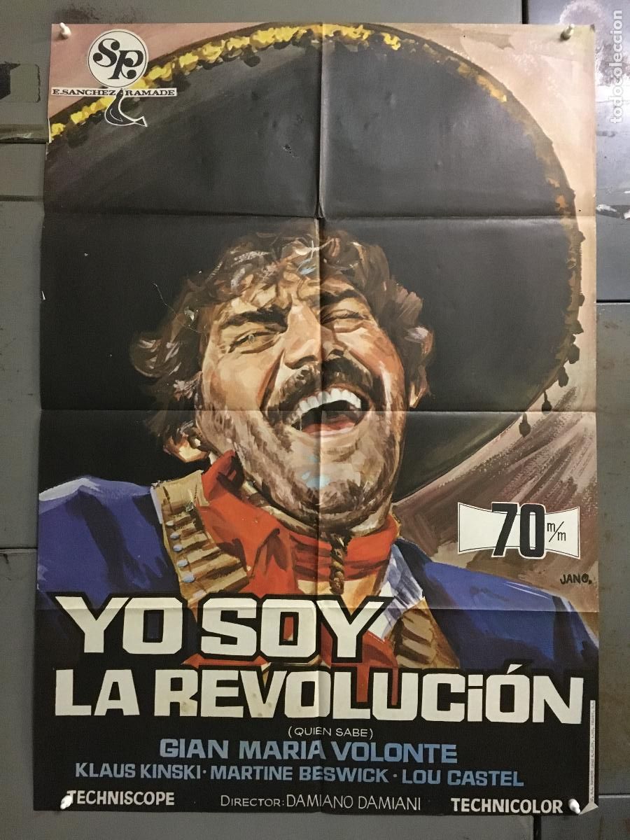Cine: ODC C340 YO SOY LA REVOLUCION GIAN MARIA VOLONTE KLAUS KINSKI POSTER ORIGINAL 70X100 ESTRENO