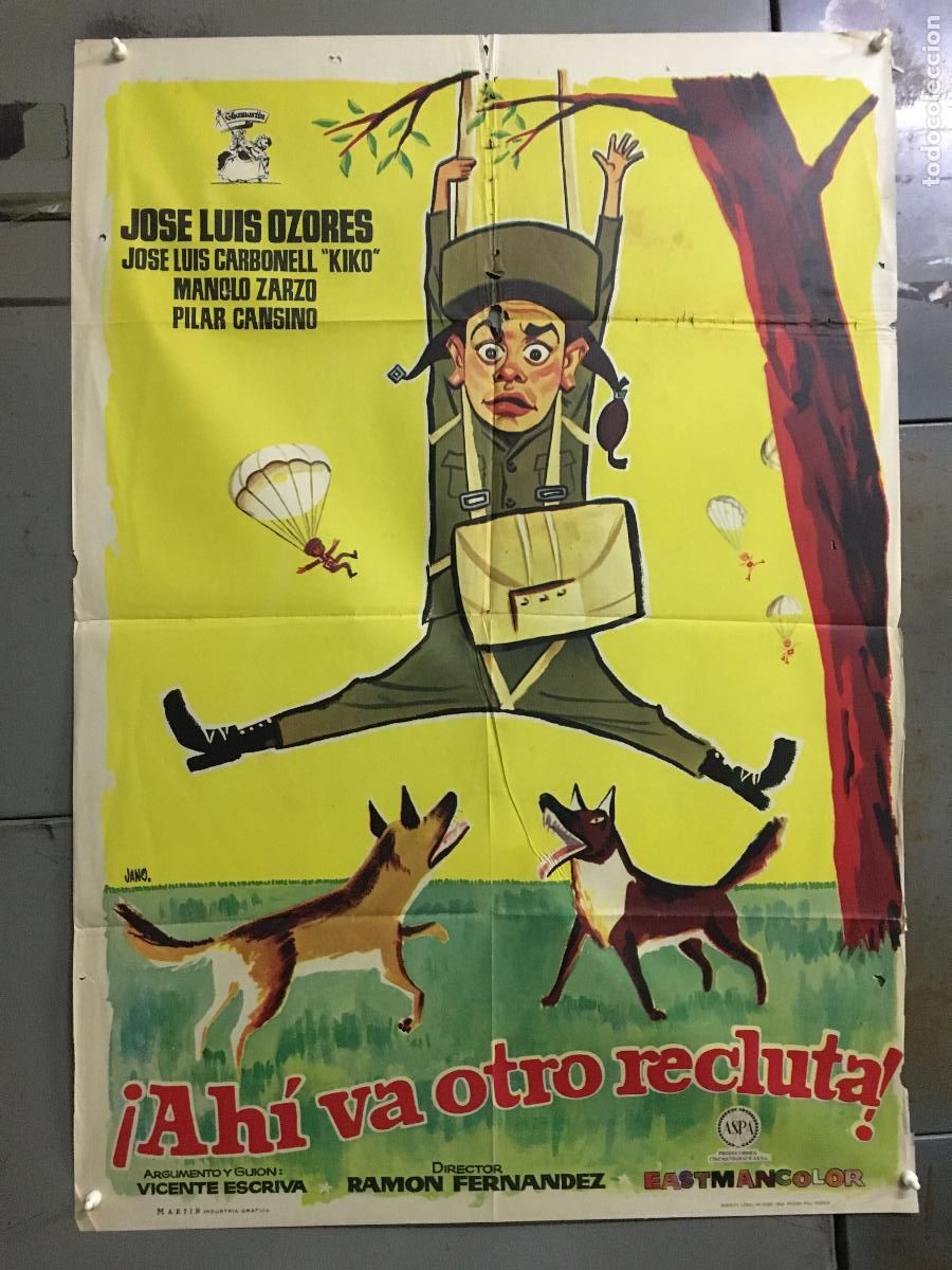Cine: ODC C346 AHI VA OTRO RECLUTA JOSE LUIS OZORES POSTER ORIGINAL 70X100 ESTRENO