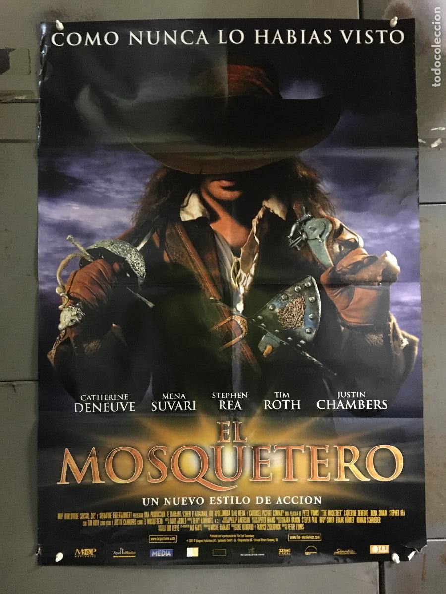 Cine: ODC C372 EL MOSQUETERO TIM ROTH CATHERINE DENEUVE POSTER ORIGINAL 70X100 ESTRENO