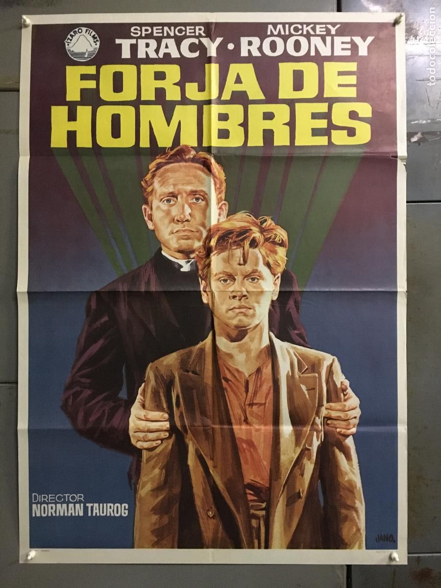 Cine: ODC C376 FORJA DE HOMBRES SPENCER TRACY MICKEY ROONEY JANO POSTER ORIGINAL 70X100 ESPA&Ntilde;OL R-72