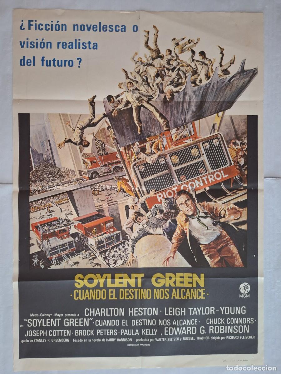 Cine: ANTIGUO CARTEL CINE CUANDO EL DESTINO NOS ALCANCE CHARLON HESTON 1973 RV P-2033