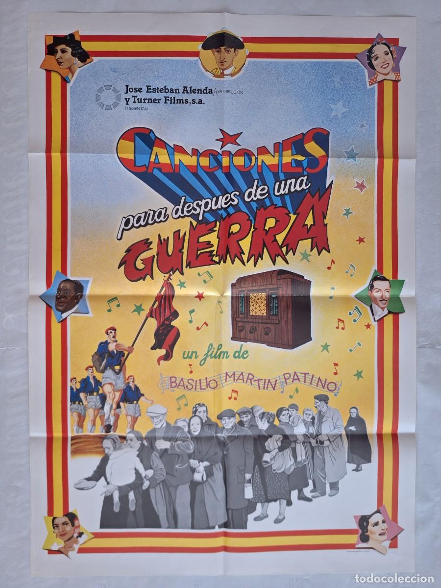 Cine: ANTIGUO CARTEL CINE CANCIONES PARA DESPUES DE UNA GUERRA CIVIL ESPA&Ntilde;OLA A&Ntilde;O 1976 RV P-2034