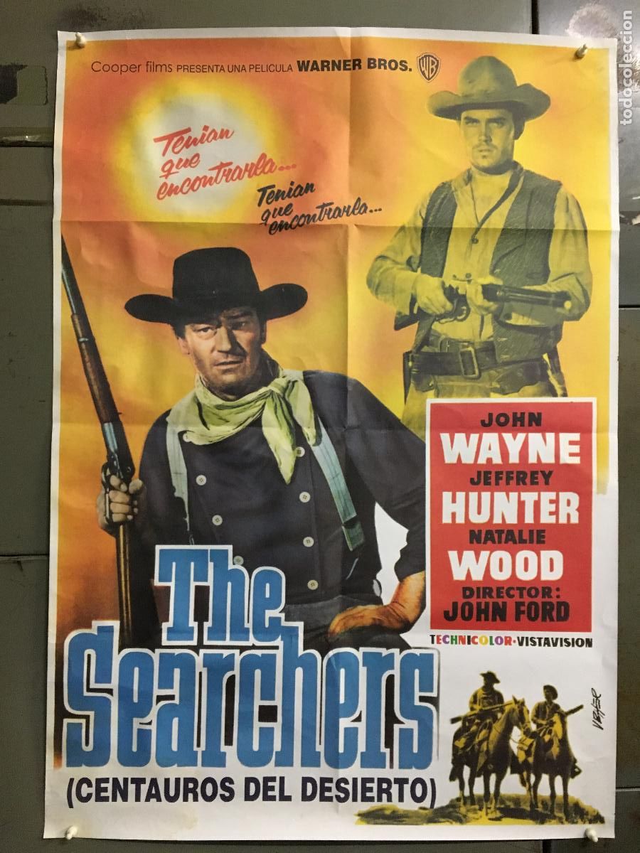 Cine: ODC C378 CENTAUROS DEL DESIERTO the searchers JOHN WAYNE POSTER ORIGINAL 70X100 ESPA&Ntilde;OL