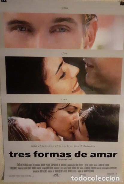 Cine: CARTEL DE CINE ORIGINAL &rdquo;TRES FORMAS DE AMAR&rdquo; (THREESOME, 1994)