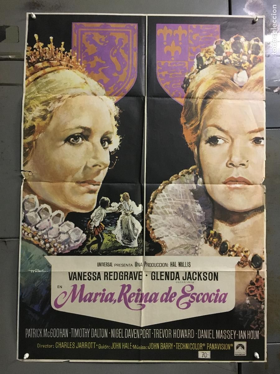 Cine: ODC C380 MARIA REINA DE ESCOCIA VANESSA REDGRAVE GLENDA JACKSON POSTER ORIGINAL 70X100 ESTRENO