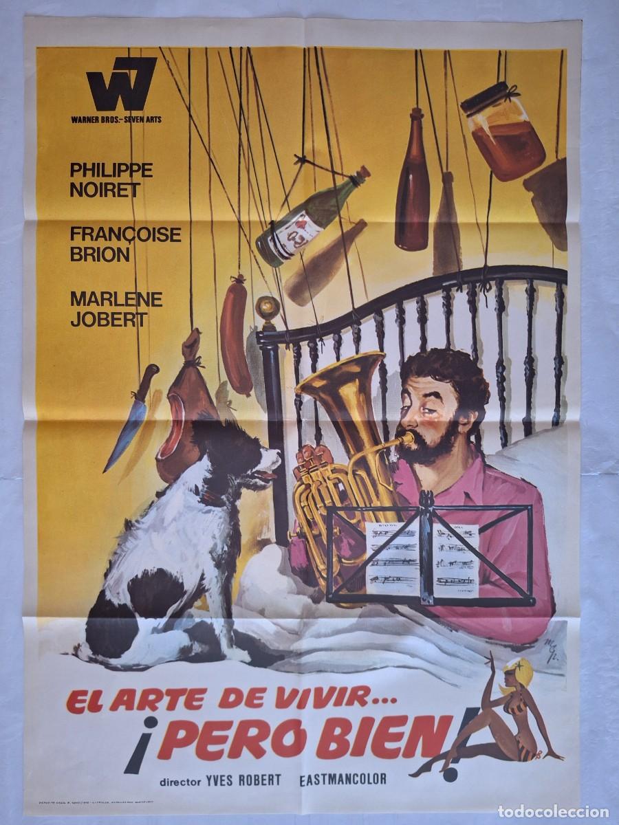 Cine: ANTIGUO CARTEL CINE EL ARTE DE VIVIR ... PERO BIEN PHILIPPE NOIRET A&Ntilde;O 1968 RV P-2037