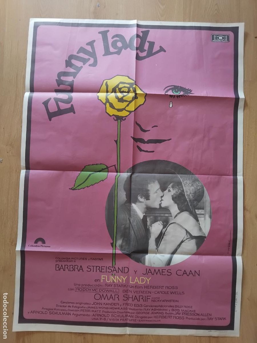 Cine: FUNNY LADY BARBRA STREISAND. CARTEL DE CINE POSTER. 100 X 70 CM.