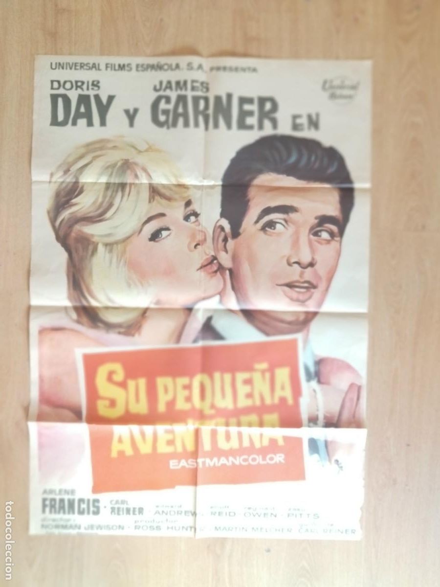 Cine: SU PEQUE&Ntilde;A AVENTURA DORIS DAY JAMES GARNER CARTEL DE CINE POSTER. 100 X 70 CM.