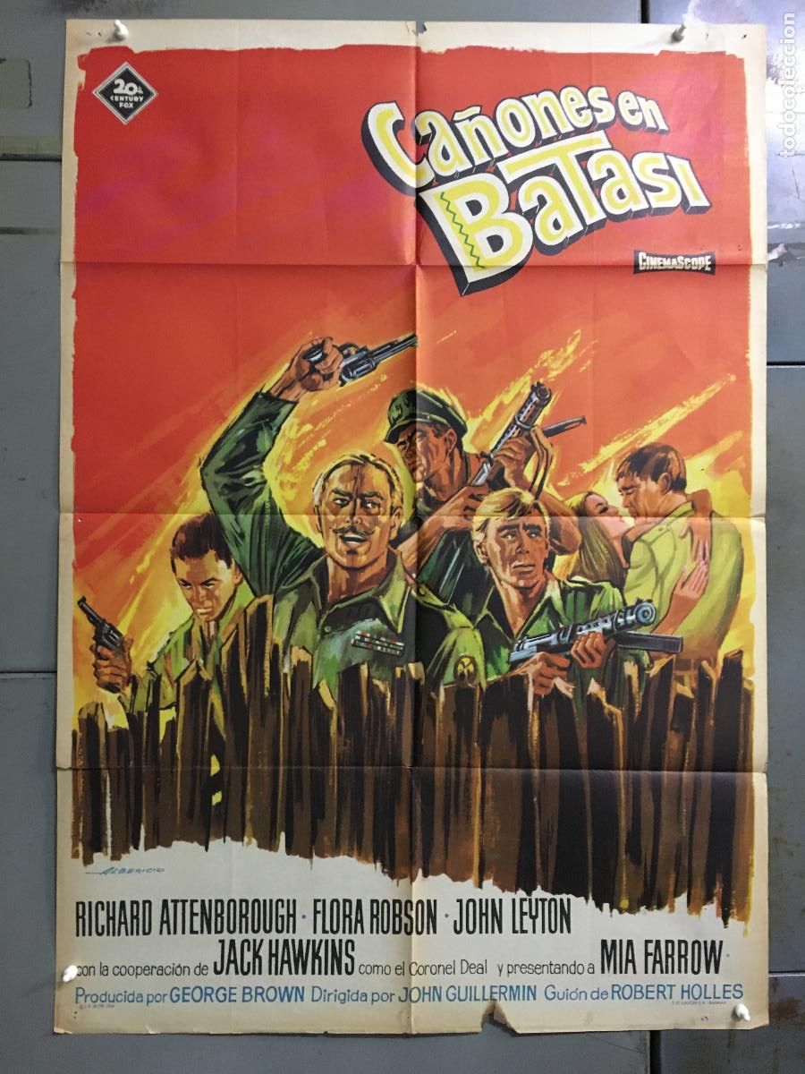 Cine: ODC C401 CA&Ntilde;ONES EN BATASI RICHARD ATTENBOROUGH ALBERICIO POSTER ORIGINAL 70X100 ESTRENO
