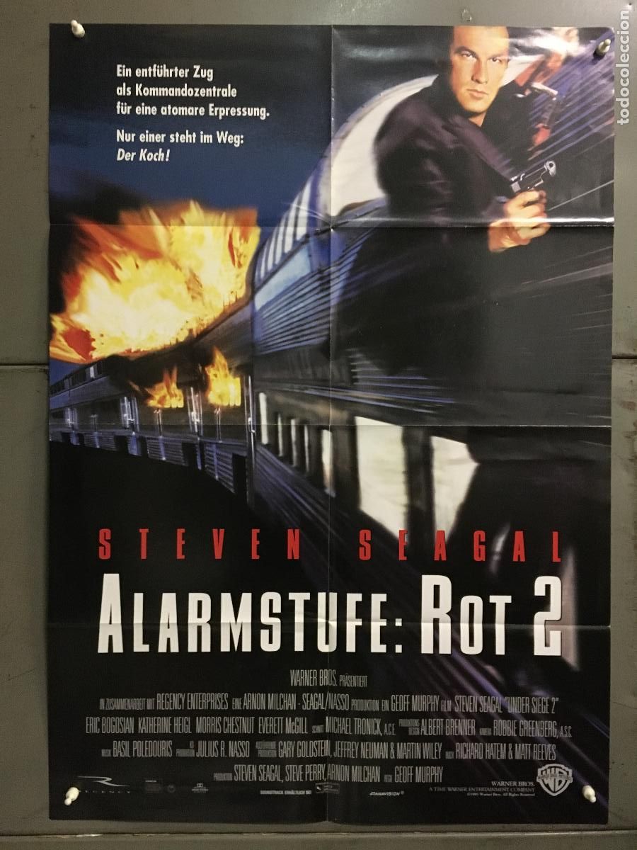 Cine: ODC C404 ALERTA MAXIMA 2 STEVEN SEAGAL KATHERINE HEIGL POSTER ORIGINAL ALEMAN 60X84