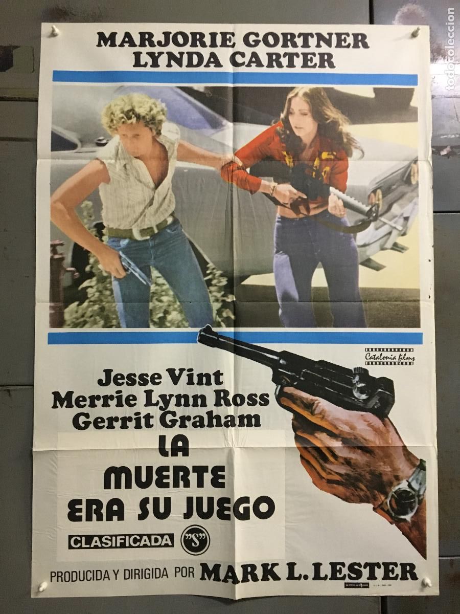 Cinema: ODC C417 LA MUERTE ERA SU JUEGO MARJORIE GORTNER LYNDA CARTER POSTER ORIGINAL 70X100 ESTRENO