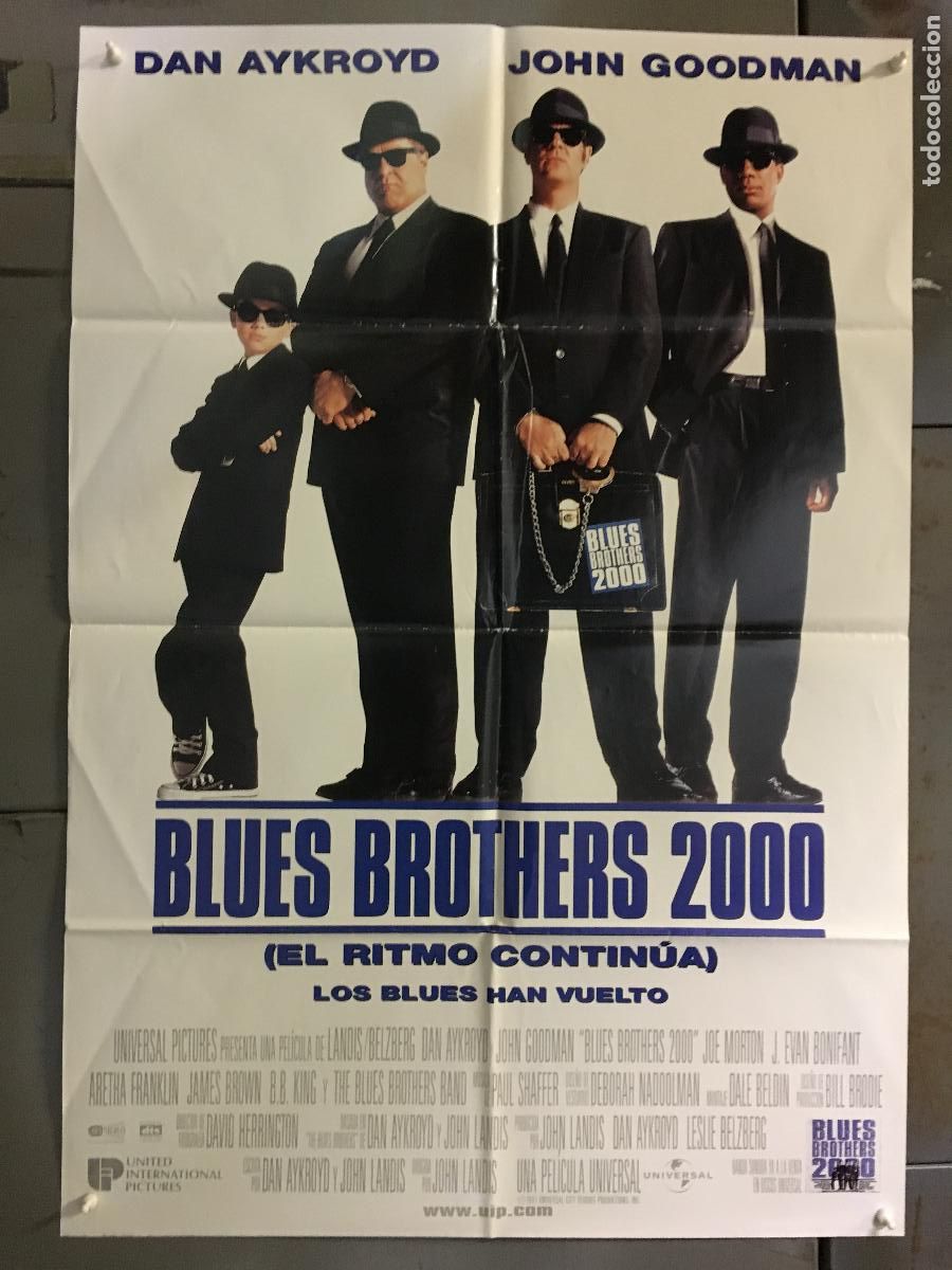 Cine: ODC C426 BLUES BROTHERS 2000 DAN AYKROYD JOHN GOODMAN POSTER ORIGINAL ESTRENO 70x100