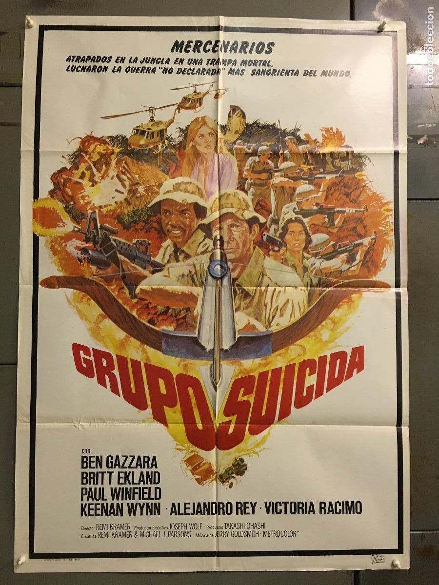 Cine: ODC C429 GRUPO SUICIDA BEN GAZZARA BRIT EKLAND POSTER ORIGINAL 70X100 ESTRENO