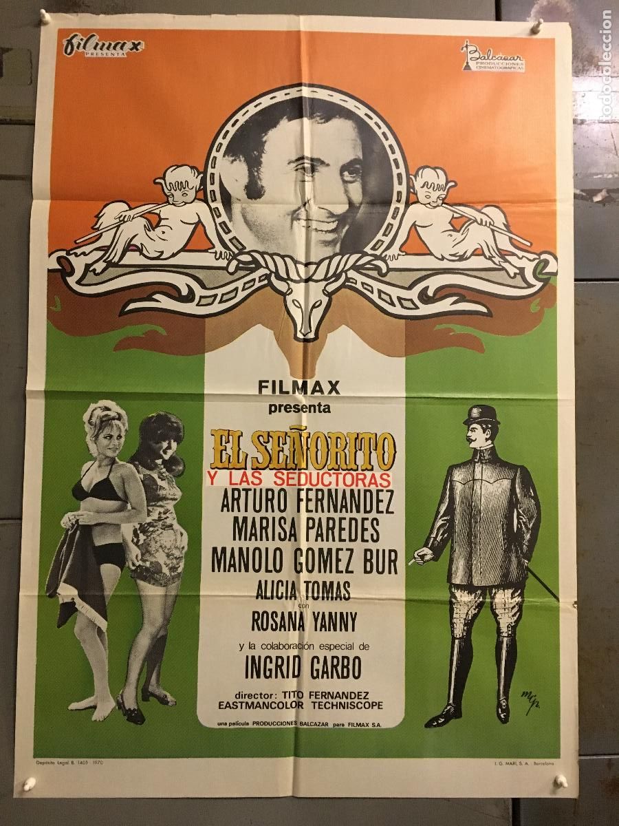 Cinema: ODC C430 EL SE&Ntilde;ORITO Y LAS SEDUCTORAS ARTURO FERNANDEZ POSTER ORIGINAL 70X100 ESTRENO