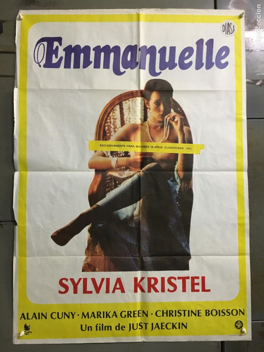 Cine: ODC C431 EMMANUELLE SYLVIA KRISTEL JUST JAECKIN POSTER ORIGINAL 70X100 ESTRENO