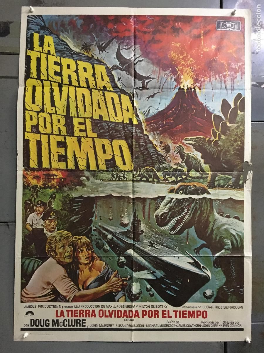 Cine: ODC C435 LA TIERRA OLVIDADA POR EL TIEMPO DOUG MCCLURE AMICUS POSTER ORIGINAL 70X100 ESTRENO