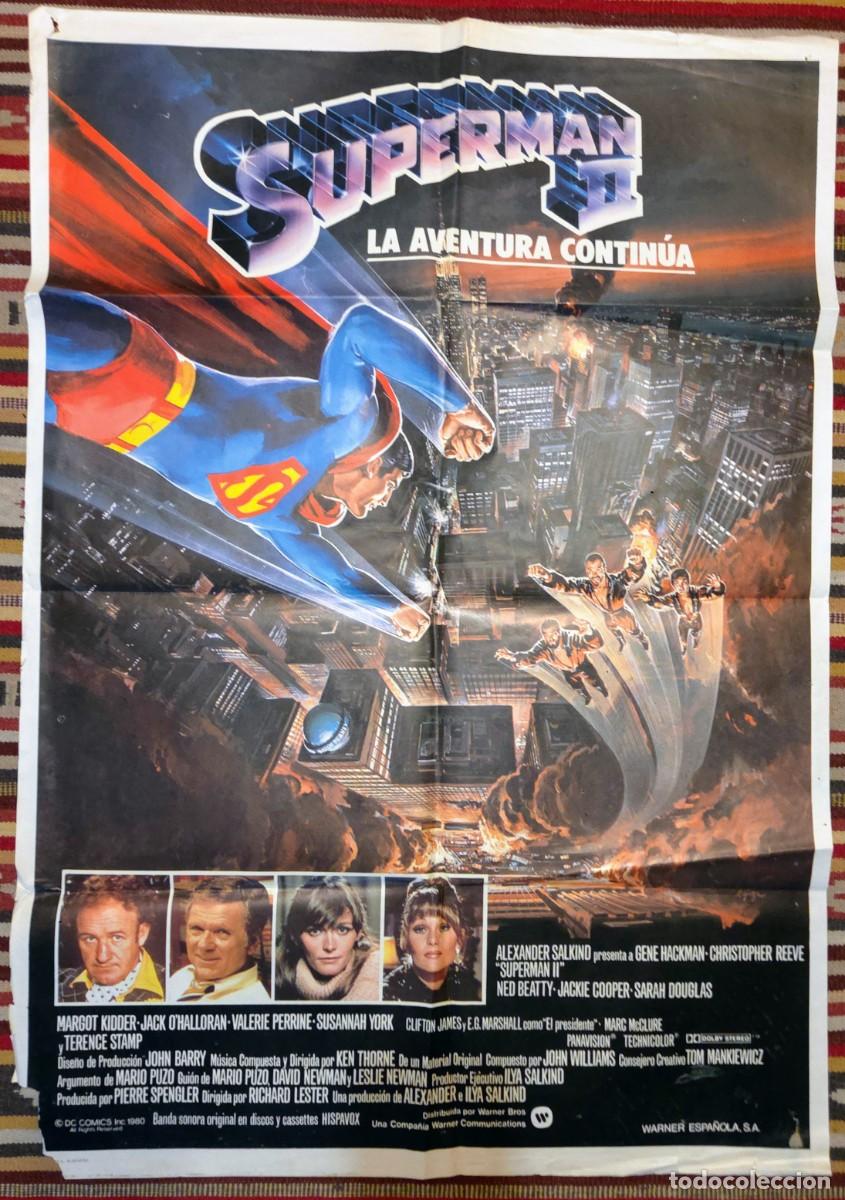 Cine: Superman II 1980 original: cartel espa&ntilde;ol + kit completo de 12 fotocromos