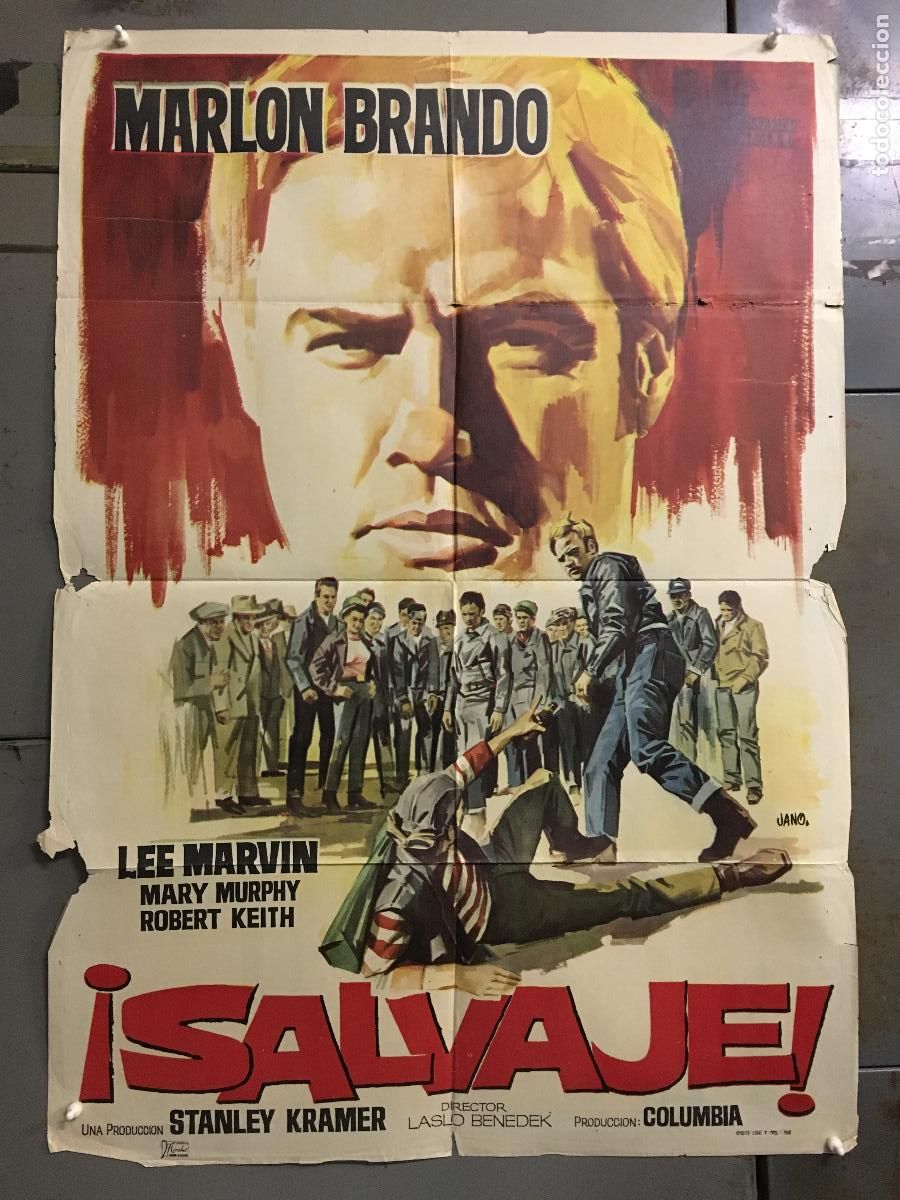 Cine: ODC C463 SALVAJE MARLON BRANDO JANO POSTER ORIGINAL 70X100 ESTRENO