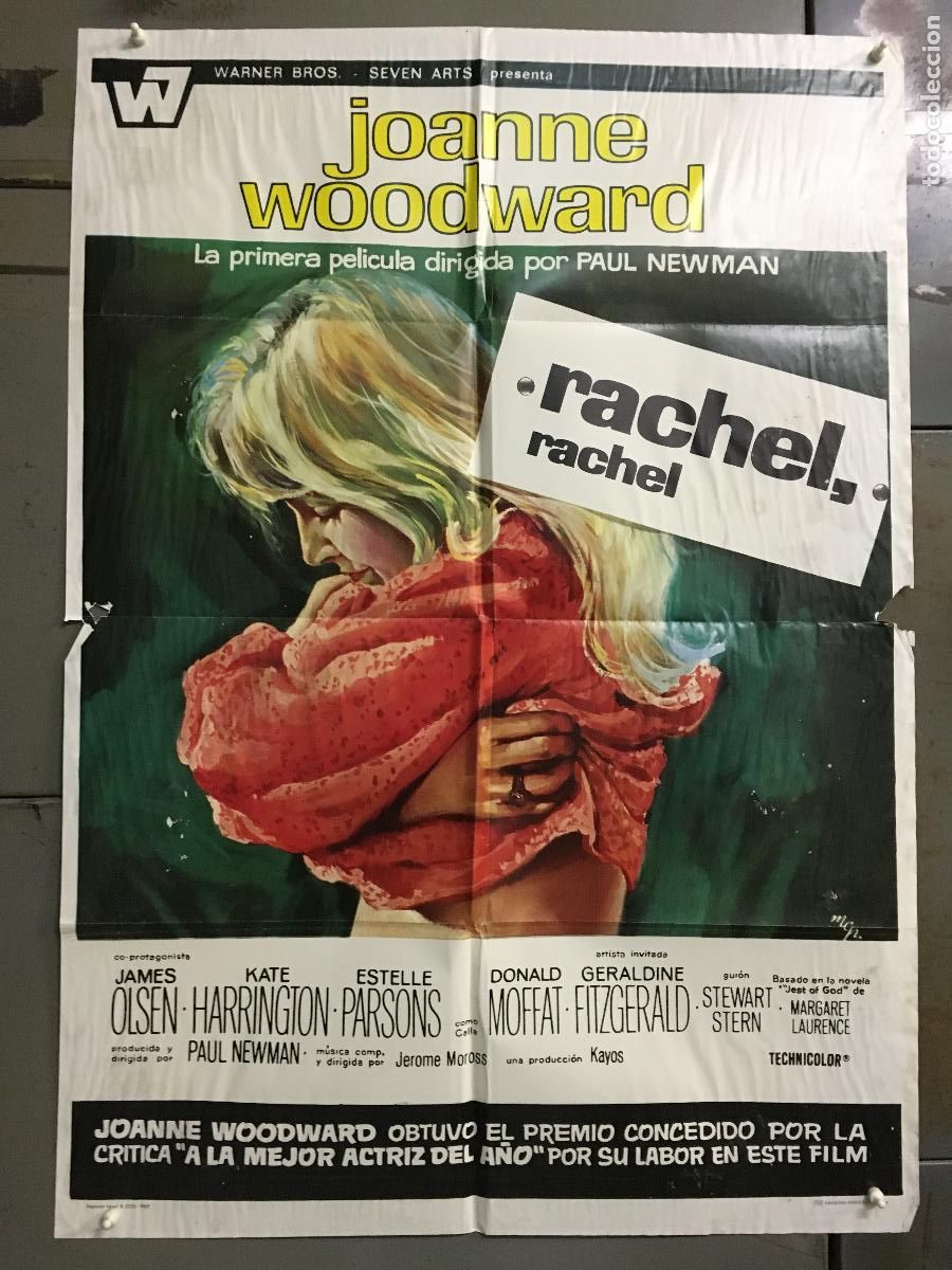 Cine: ODC C476 RACHEL RACHEL PAUL NEWMAN JOANNE WOODWARD MCP POSTER ORIGINAL 70X100 ESTRENO