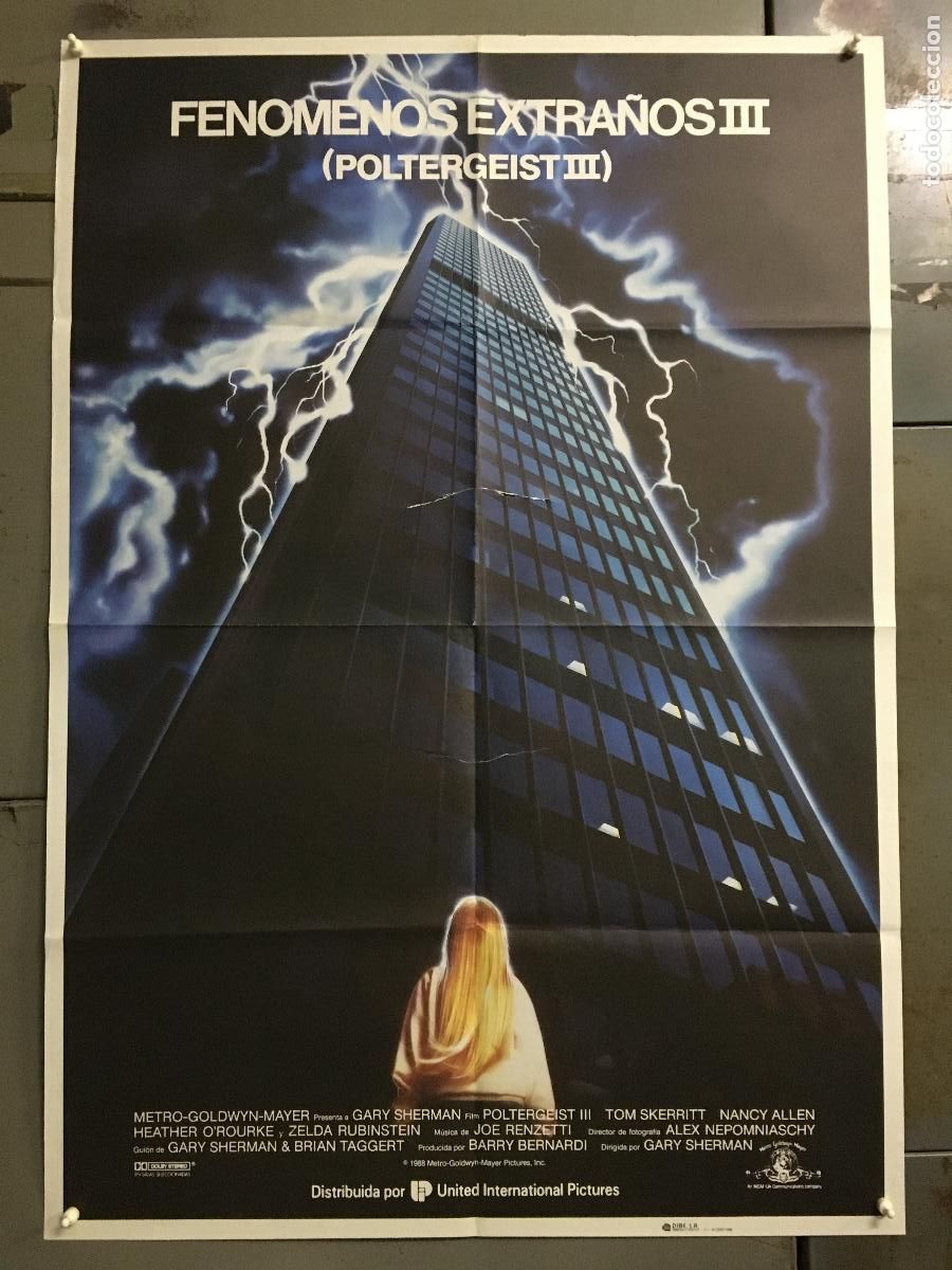 Cine: ODC C484 POLTERGEIST 3 FENOMENOS EXTRA&Ntilde;OS POSTER ORIGINAL 70X100 ESTRENO