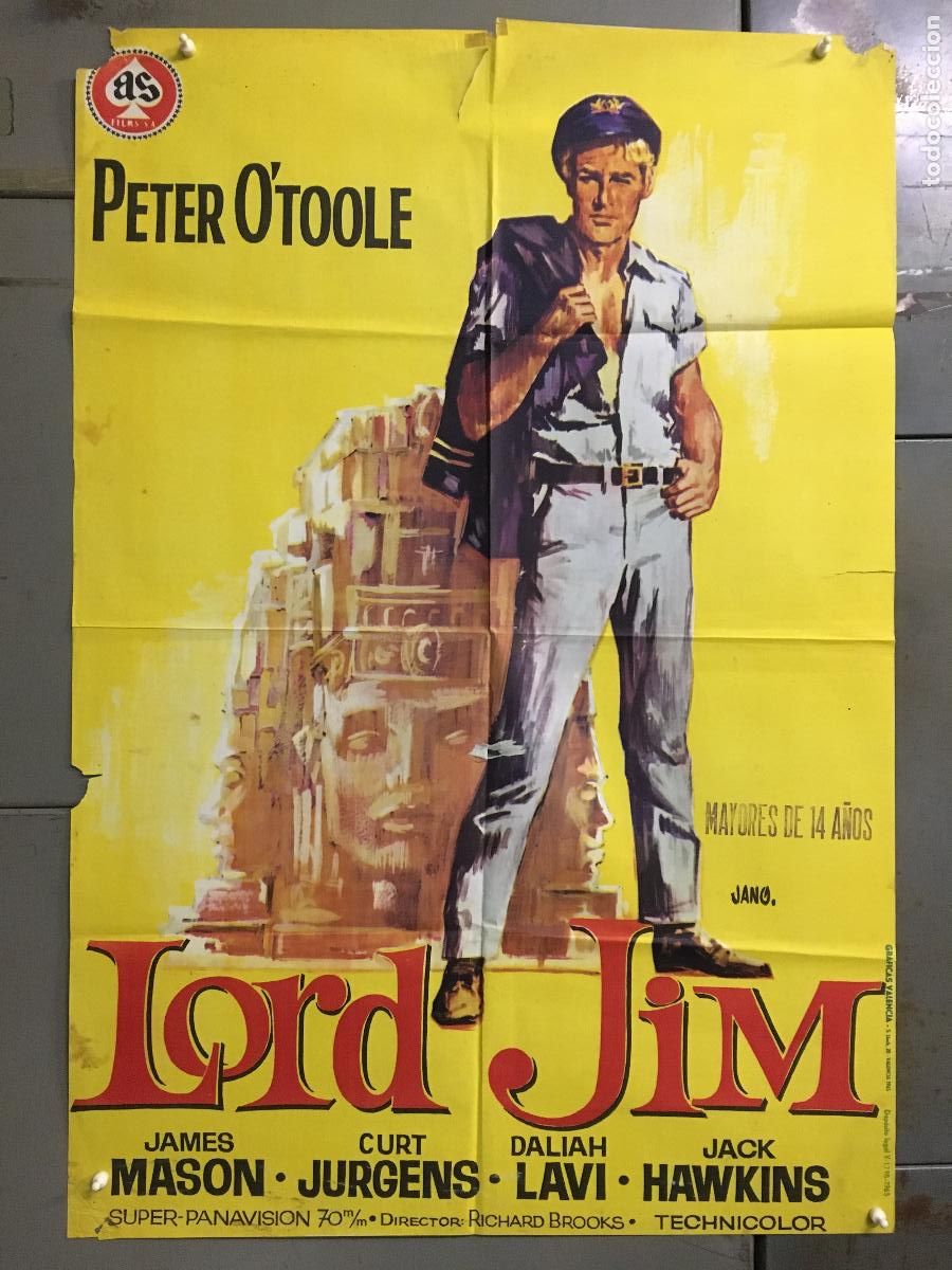 Cine: ODC C486 LORD JIM PETER O'TOOLE POSTER ORIGINAL 70X100 ESTRENO