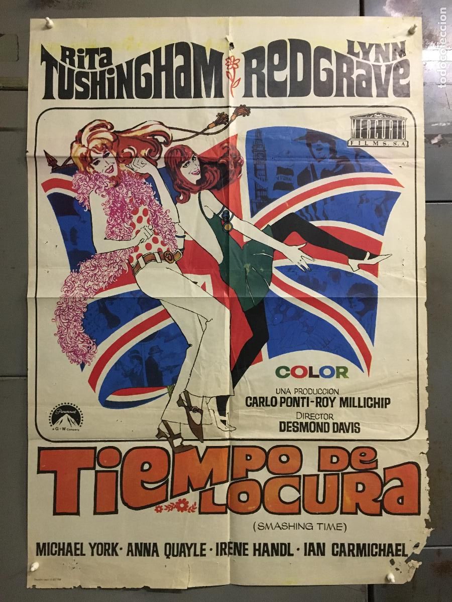 Cine: ODC C488 TIEMPO DE LOCURA RITA TUSHINGAM LYNN REDGRAVE POSTER ORIGINAL 70X100 ESTRENO