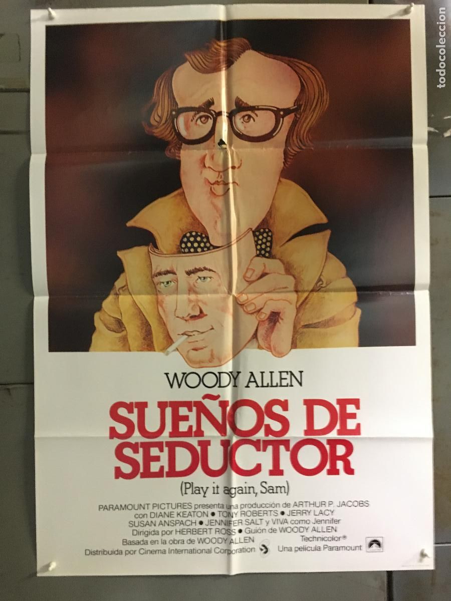 Cine: ODC C491 SUE&Ntilde;OS DE SEDUCTOR WOODY ALLEN raro POSTER ORIGINAL 70X100 ESPA&Ntilde;OL R-80