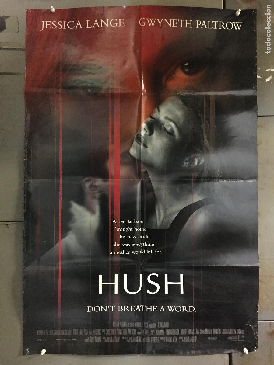 Cine: ODC C493 RELACION MORTAL JESSICA LANGE GWYNETH PALTROW POSTER ORIGINAL AMERICANO 68x102