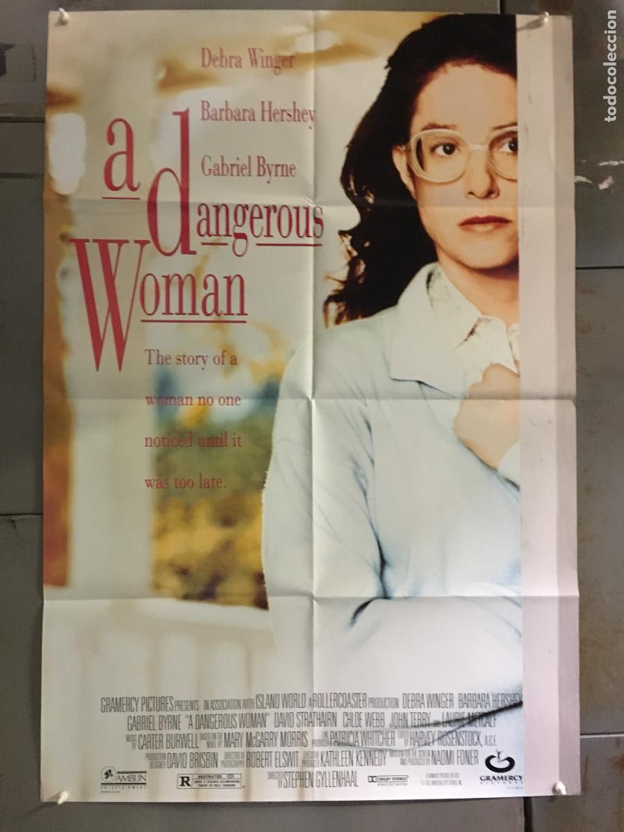 Cine: ODC C497 UNA MUJER PELIGROSA DEBRA WINGER GABRIEL BYRNE POSTER ORIGINAL AMERICANO 68x102