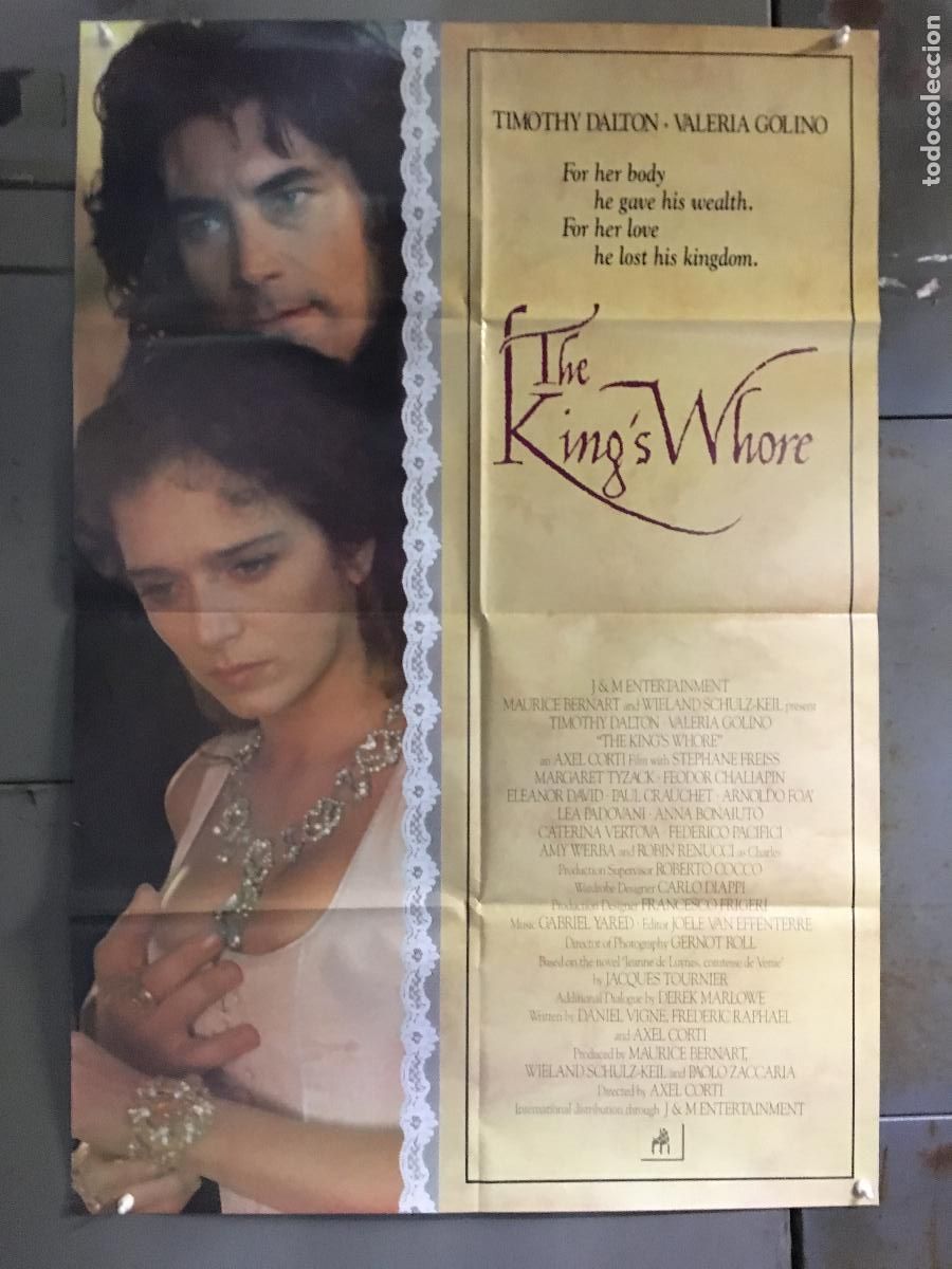 Cine: ODC C501 LA PUTA DEL REY TIMOTHY DALTON VALERIA GOLINO POSTER ORIGINAL AMERICANO 68x102