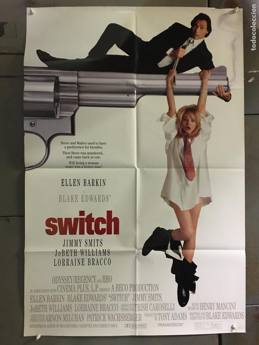 Cine: ODC C504 UNA RUBIA MUY DUDOSA ELLEN BARKIN BLAKE EDWARDS POSTER ORIGINAL AMERICANO 68x102