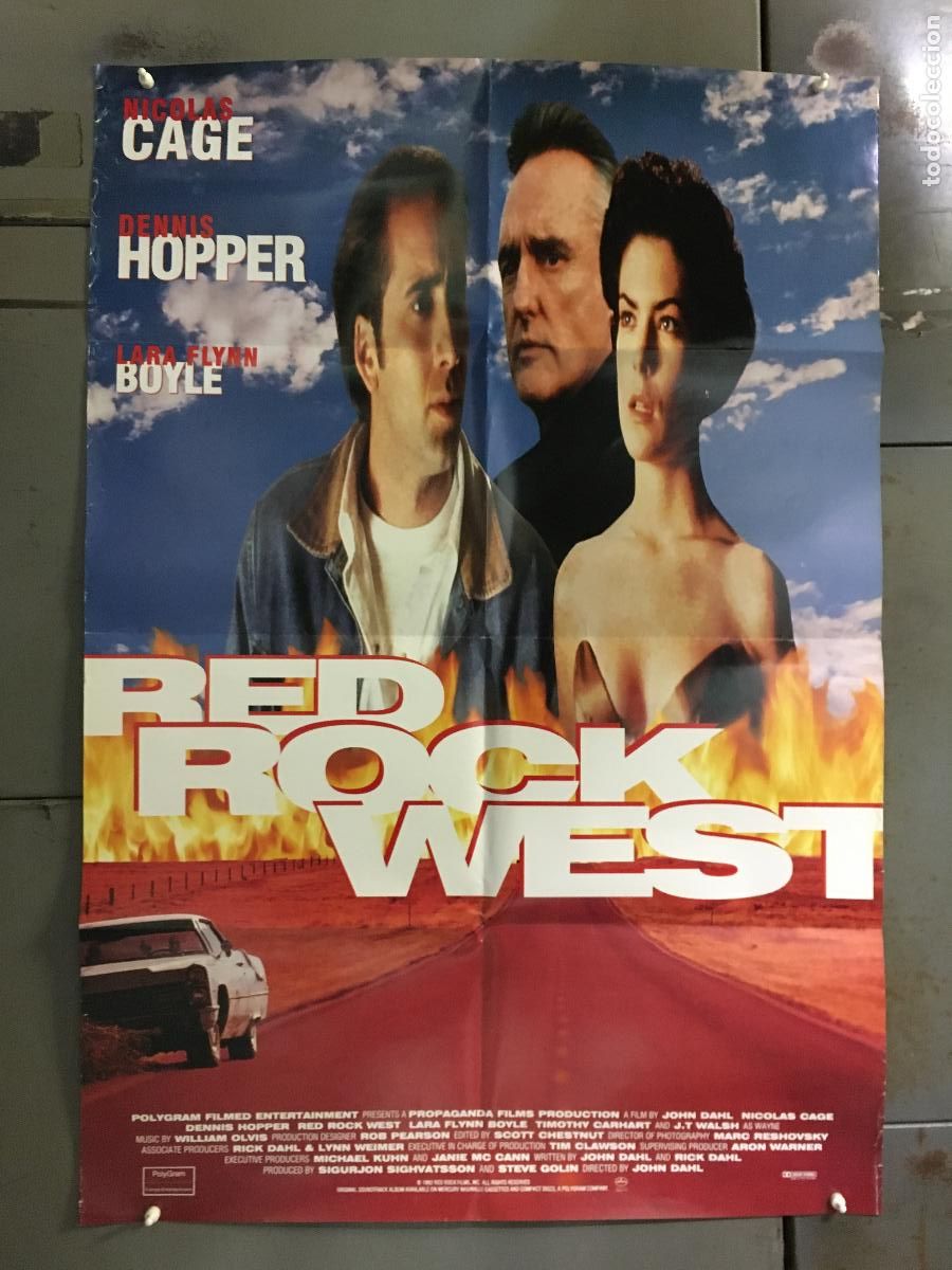 Cin&eacute;ma: ODC C512 RED ROCK WEST NICOLAS CAGE LARA FLYNN BOYLE DENNIS HOPPER POSTER ORIGINAL AMERICANO 68x102